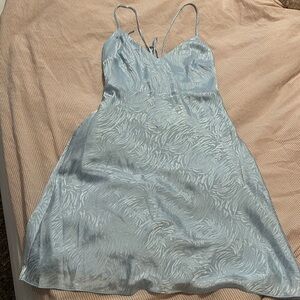 NWOT Guess satin slip dress with open back lacing